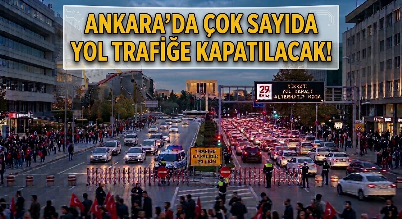 Ankara’da 29 Ekim Alarmı! Çok Sayıda Yol Trafiğe Kapatılacak